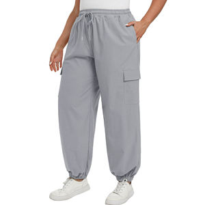 Moda de calle Casual Street Wear Loose Fit pierna ancha ropa al aire libre Hip Hop cordones inferior Cargo pantalones mujeres - Product Image 5