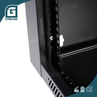 Rak Server Jaringan Data Gcabling 4u 6u 9u 12u 15u 18u, Rak Dinding Vertikal Geser Kecil, 19 Inch dengan Pintu Mesh