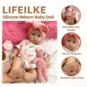 Muñeca Reborn de Silicona Suave Realista de 45CM, Niña Gordita con Pintura Multicapa, Suministro al por Mayor para Recién Nacidos, Fabricación OEM/ODM - Product Image 4