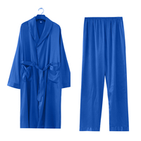 Batas de Dormir para Hombre, Ropa de Dormir de Satén y Seda, Bata de Baño, Venta al por Mayor, Bata de Satén para Hombre para el Hogar y Hoteles, Ropa de Dormir, Pijamas