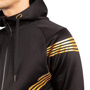 Sudadera con capucha para hombre, 100% algodón, corte regular, cremallera completa, para gimnasio, con logo personalizado, OEM, estilo urbano, fitness, al por mayor - Product Image 4