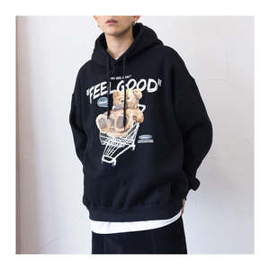 Sudadera con Capucha para Hombre, 100% Algodón Grueso, con Logotipo Personalizado, Estampado Puff, Bordado, Corte Holgado para Invierno - Precio al por Mayor - Product Image 2