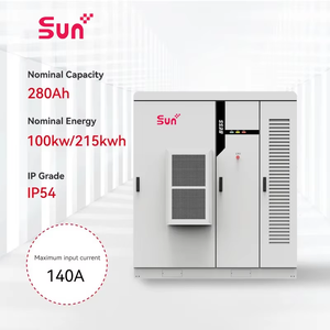Paquete de sistema de almacenamiento de energía de batería de refrigeración líquida de contenedor grande comercial SUNPLUS para exteriores Industrial LiFePO4 BESS 215KWh - Product Image 1