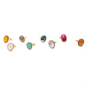 Novembre pierre de naissance Citrine naturelle pierre précieuse 13x18 MM forme fantaisie hommes/femmes anneaux prix de gros - Product Image 6