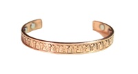 Bracelets en cuivre pur magnétiques classiques faits à la main par des artisans royaux, finition polie, taille personnalisée pour les mariages et les fêtes
