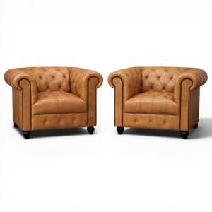 Sofá Chesterfield de Cuero Buffalo |   Asientos para Apartamentos de Hotel de Lujo Industriales |   Muebles B2B de Estilo Premium Hechos a Mano con Técnica Tufted Vintage - Product Image 6