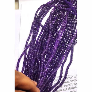 26 Strands Natural Amethyst 7mm Rondelle Faceted <b>Beads</b> 1779 Cts 16 Inch Purple <b>Color</b> Factory Wholesale Price Latest Loose <b>Beads</b> - Product Image 1