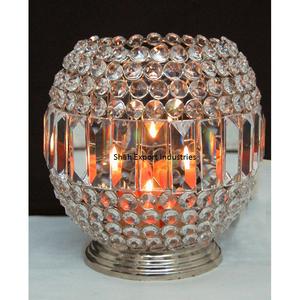 Centros de mesa redondos de bola de cristal preciosos para bodas, eventos, fiestas, decoraciones de mesa, centros de mesa hechos a mano - Product Image 1