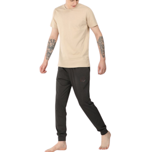 Transpirable de lujo sin mangas Sexy hombres pijamas OEM algodón suave Premium ropa de dormir conjunto para los importadores a granel - Product Image 1