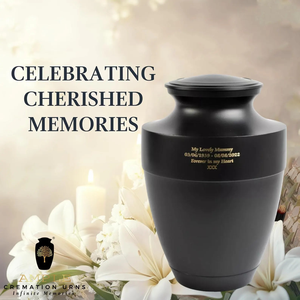 Urna conmemorativa personalizada Urnas de cremación personalizadas Urna de aluminio grabable Opción de tributo para siempre en mi corazón - Product Image 4