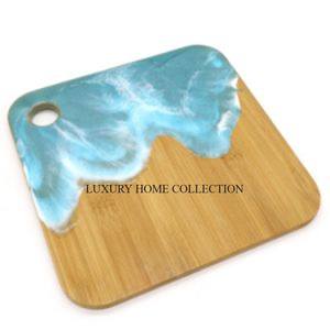 Durable <b>Wooden</b> & Resin Chopping Board with a Smooth Surface Perfect for <b>Slicing</b> Dicing and Food Preparation in Any Kitchen - Product Image 3
