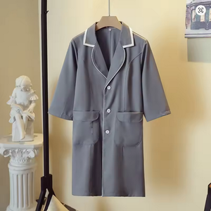 เสื้อโค้ทแล็ปแฟชั่นสำหรับผู้หญิงแขนสั้นพร้อมตัวเลือกหลากสีเครื่องแบบโรงพยาบาล - Product Image 4