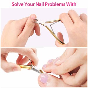 Coupe-cuticules en acier inoxydable, soins personnels, beauté, nail art, coupe-cuticules - Product Image 4