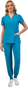 Confort Fit vente en gros Scrubs uniformes ensembles coton Polyester survêtement pantalon médecins infirmières hôpital médical gommage costumes - Product Image 4