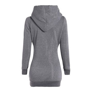Women's Hooded <b>Sweatshirt</b> Pullover Loose Fit <b>Long</b> Sleeve 100% Cotton Custom Printed Sequined Eco-Friendly Badge Front - Product Image 4
