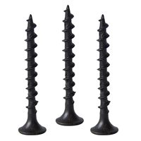 Vis pour cloisons sèches, vis à bois noires, vis à tôle à filetage grossier, vis à tête ronde, haute dureté, métriques/pouces, en acier zingué