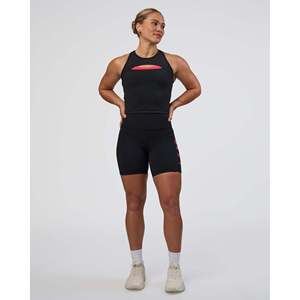 <b>Women's</b> Breathable Knit Performance <b>Tank</b> <b>Top</b>-<b>Black</b> Long Length Casual Print - Product Image 5