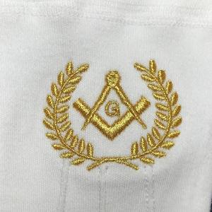 Guantes de algodón Masonic Shriner Symbol-Blanco (Talla única) para masones. Ropa Formal Masónica Regalia - Product Image 2