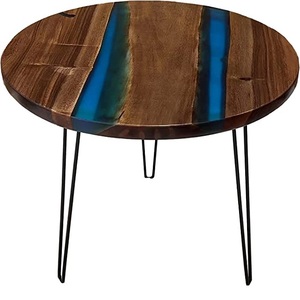 Table à manger au Design moderne, meubles de maison, table basse en bois avec Table à thé époxy, meubles pour la maison, le bureau, l'hôtel, le Restaurant - Product Image 2