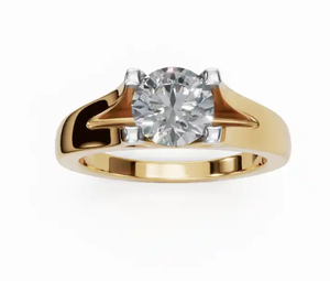 Colgante de Diamante Solitario Cultivado en Laboratorio Nefertiti, Oro Amarillo, Rosa o Blanco de 9k, 14k, 18k, 0.300 Quilates, Corte Brillante, Chapado en Oro, Lujoso - Product Image 1