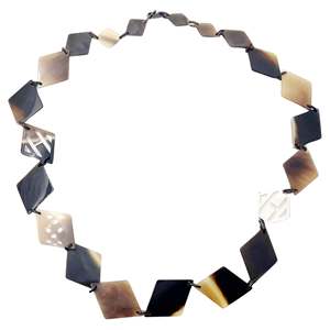 Cuerno de búfalo artesanal y madera lacada Collar de cuerno de búfalo natural Producto indio hecho a mano - Product Image 3