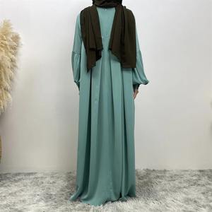 2025 Summer Dress High Quality Long Sleeve Chiffon Printed Plus Size Women's Dresses <b>Islamic</b> <b>Clothing</b> Abaya Women Muslim Dress - Product Image 3