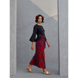 Pantalones Anchos de Cintura Alta Ambika, Estilo Cargo, con Cintura Elástica, Modal Transpirable y Texturizado - Product Image 6