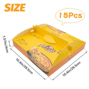 Cajas de pizza con asa Contenedores para llevar Mini cajas de pizza Embalaje para llevar Cuadrado Cartón plano Envío por correo - Product Image 6