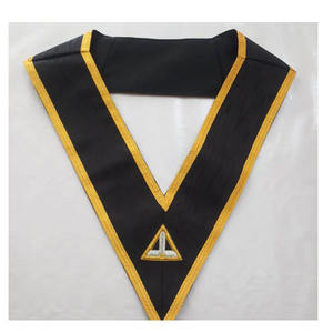 Collar Masónico del Rito Escocés, Bordado a Mano, con Trenza Dorada y Cinta Negra, de la más Alta Calidad, a Precios Bajos en 2026, con Logotipo - Product Image 1