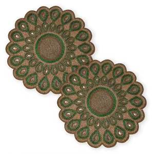 Napperon perlé le plus précieux Napperon brodé de perles de qualité supérieure pour un napperon sain et bien rangé - Product Image 3