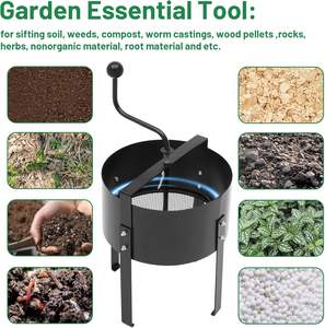 Tamis rotatif simple <span class=keywords><strong>et</strong></span> moderne pour le sol Tamis à compost Tamis à mailles pour la saleté <span class=keywords><strong>et</strong></span> le <span class=keywords><strong>sable</strong></span> de roche - Product Image 2