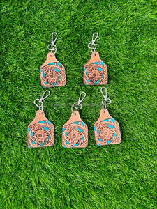 Llaveros de cuero tallados a mano, llaveros de cuero con forma exótica bonita, accesorios de cuero, llaveros bonitos para unisex - Product Image 6