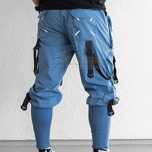 Hombres Tech Wear Utility Pants con múltiples bolsillos y cintura ajustable Diseño Street Style Utility Pants - Product Image 5