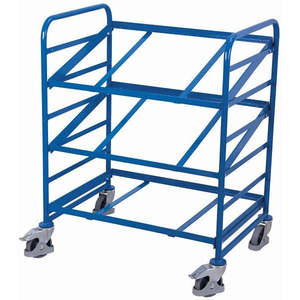 Variofit Euro Box <b>Trolley</b> Four-Wheel Thermoplastic Rubber Wheels PE Material 100kg Load OEM Customizable for Industrial Use - Product Image 1