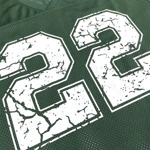 Personnalisé Américain Rétro Recadrée Surdimensionné Vintage Streetwear Sports Jersey Boxy Mesh T-shirt pour le Football Américain Football Porter - Product Image 5