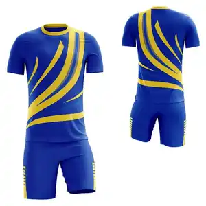 Bon marché et meilleure qualité uniforme de football de sublimation personnalisé respirant pour club en polyester ensemble d'uniformes de football