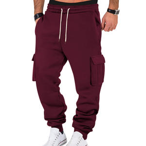 Pantalones de trabajo informales de estilo americano personalizados para hombres con múltiples bolsillos y pantalones deportivos informales con cordón y pantalones vaqueros para hombres - Product Image 3