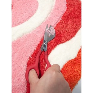 Tijeras de Peluquería para Alfombras de 7 Pulgadas, Rojas o Negras, Tipo Pico de Pato, de Acero Inoxidable, con Hoja Recta, para Suministros de Costura - Product Image 6