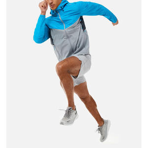 ชุดเสื้อกันลม2ชิ้นสำหรับผู้ชายเสื้อแจ็กเก็ตและกางเกงขาสั้นน้ำหนักเบาเหมาะสำหรับกิจกรรมฤดูร้อน - Product Image 2