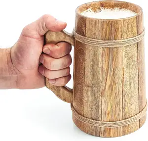 베스트 셀러 나무 차와 커피 머그잔 창조적 인 고급 디자인 사용자 정의 크기 나무 커피와 차 머그잔