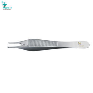 Adson-Pinzas de tejido Kocher, 1x2 dientes, acero inoxidable, para tejido quirúrgico - Product Image 1