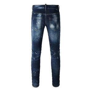 Hot Selling Custom Made <b>Men</b> Distress <b>Jean</b> Pants Breathable <b>Flare</b> Fit <b>Jeans</b> Street Wear - Product Image 3