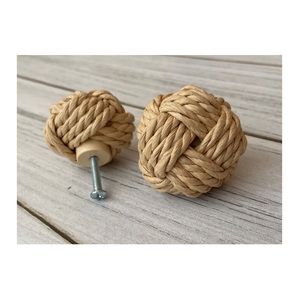 Precio al por mayor, perillas de cajón de ratán, artesanías de mimbre para armario, cocina, armario, tiradores de tocador en India - Product Image 3