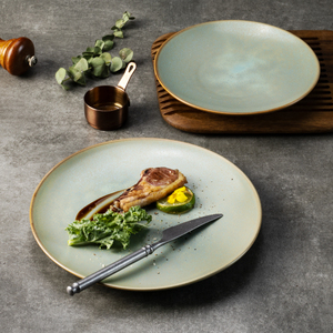 YAYU Nouvelle <span class=keywords><strong>Assiette</strong></span> de Service Vintage Japonaise en Porcelaine Vert Céramique Changeante au Four, Vaisselle d'Entrée <span class=keywords><strong>pour</strong></span> Hôtel, <span class=keywords><strong>Assiette</strong></span> de Dîner en Céramique <span class=keywords><strong>pour</strong></span> <span class=keywords><strong>Restaurant</strong></span> - Product Image 3
