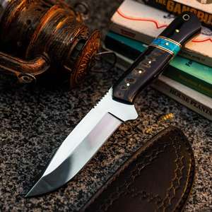 Couteaux de chasse OEM, dernier design avec manche en bois massif, couteaux personnalisés pour l'extérieur, prix d'usine, étui personnalisé pour couteau de chasse - Product Image 1