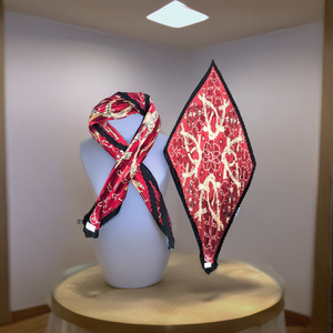 100% Silk Abstract Multicolor Pattern <b>Square</b> <b>Scarf</b> Women's Boutiques Fashion <b>Handkerchief</b> Vibrant Multicolor Artistic Printed - Product Image 6