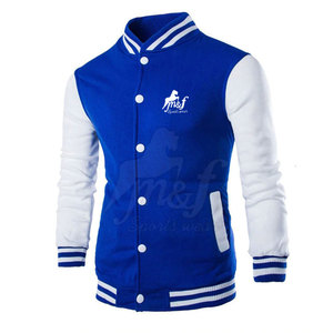 Veste Letterman personnalisée de super qualité pour hommes pour l'hiver Design unique avec col montant et logo avant en taille adulte - Product Image 1