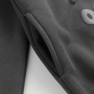 เสื้อฮู้ดสวมหัวขนาดใหญ่สำหรับผู้ชายทำจากผ้าฝ้ายพิมพ์ลายพัฟหน้าจอ3D โฟมผ้าฟลีซเทอร์รี่สำหรับฤดูหนาว - Product Image 5