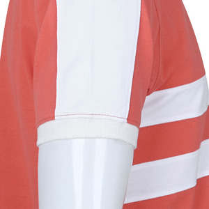 Polo de rugby de bloque de color para hombre al por mayor con diseño de panel de empalme logotipo personalizado ropa de calle Camisetas De Polo de manga corta para hombre - Product Image 3