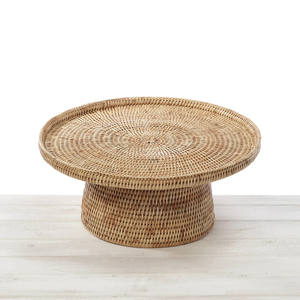 Eco Friendly <b>Cupcake</b> <b>Stand</b> Woven Natural Color Handmade Basket Display <b>Stands</b> with Customizable Sizes - Product Image 1